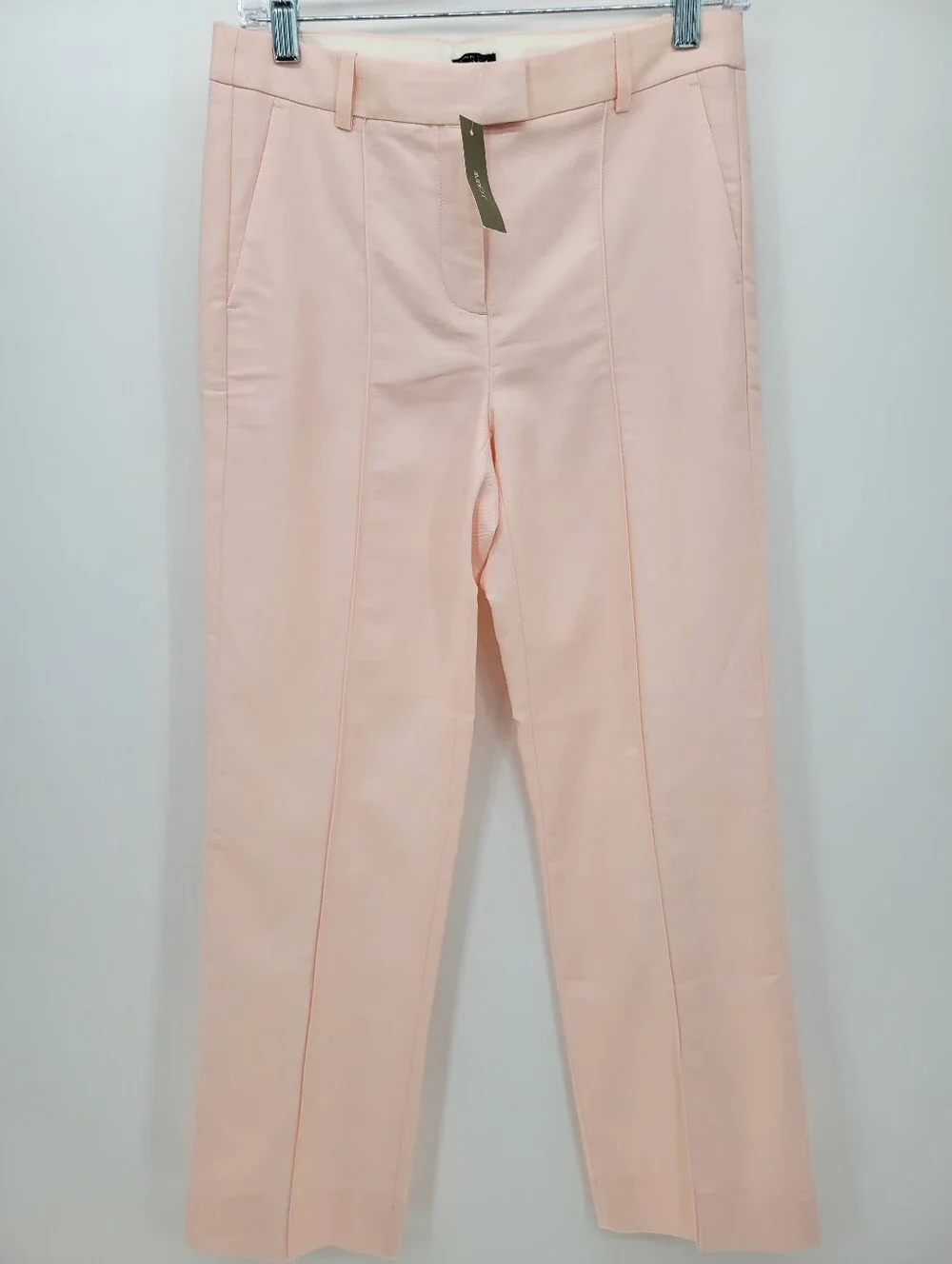 J Crew Stella pant in Gramercy linen blend CS212 Size 2 Pink